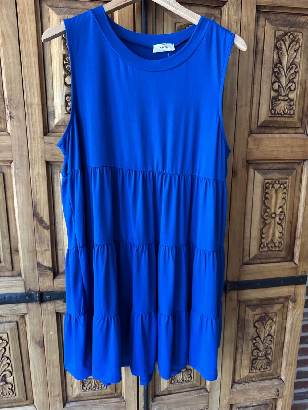 entro Sleeveless Tiered Dress - Blue